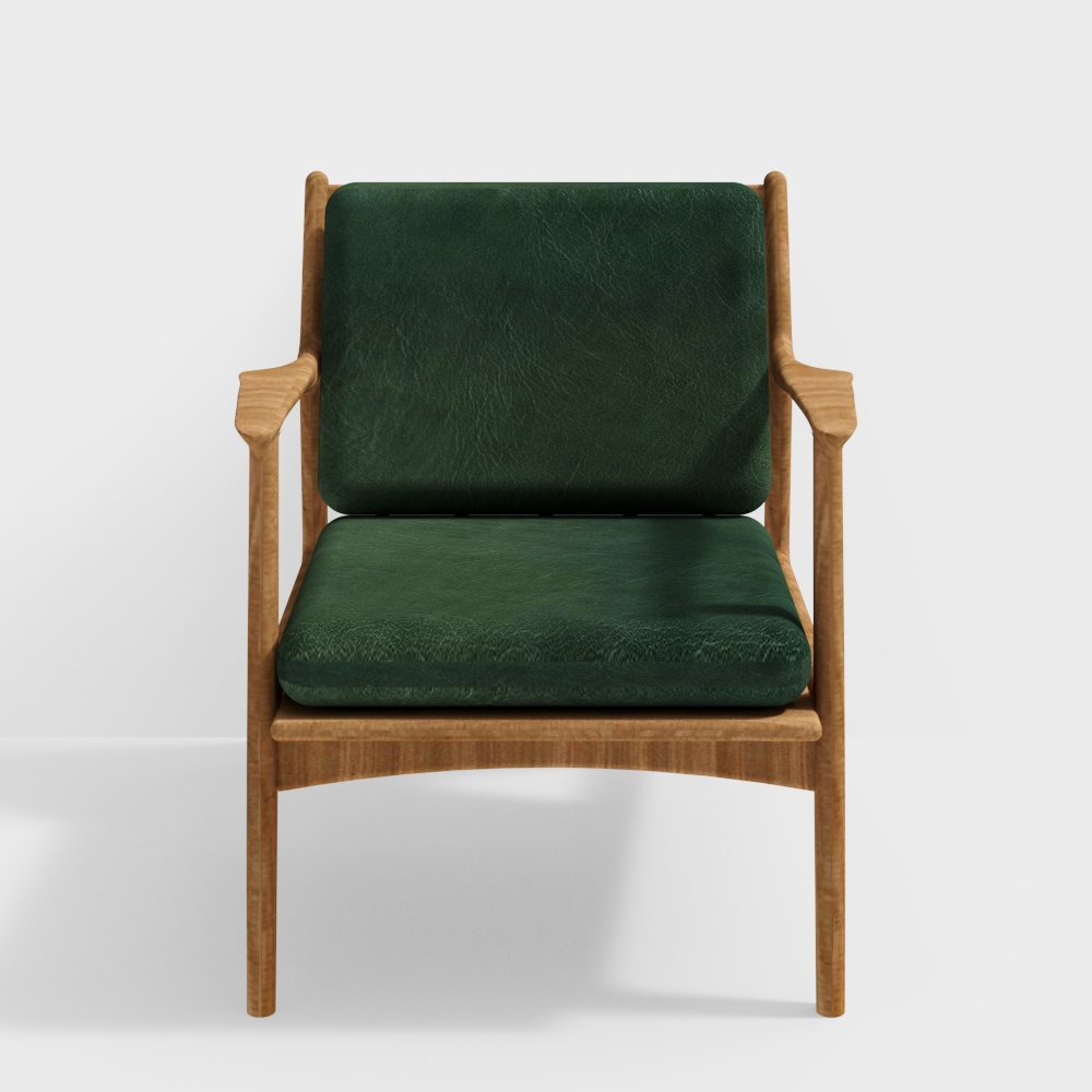 Fauteuil de travail simple Lesen en bois noir