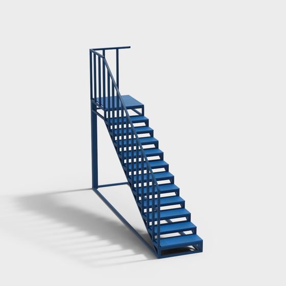 Industrial Style Staircase 3D model