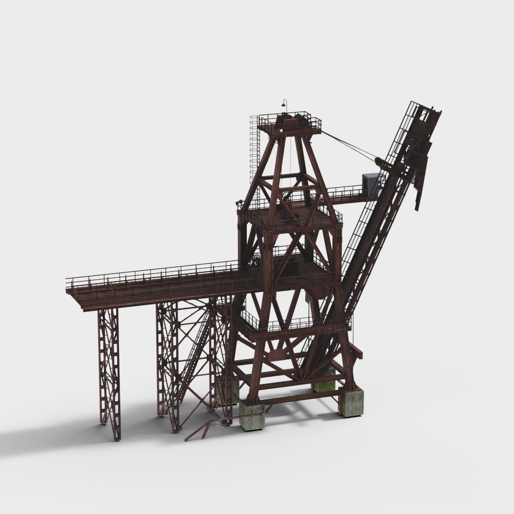 Modern engineering site tower crane