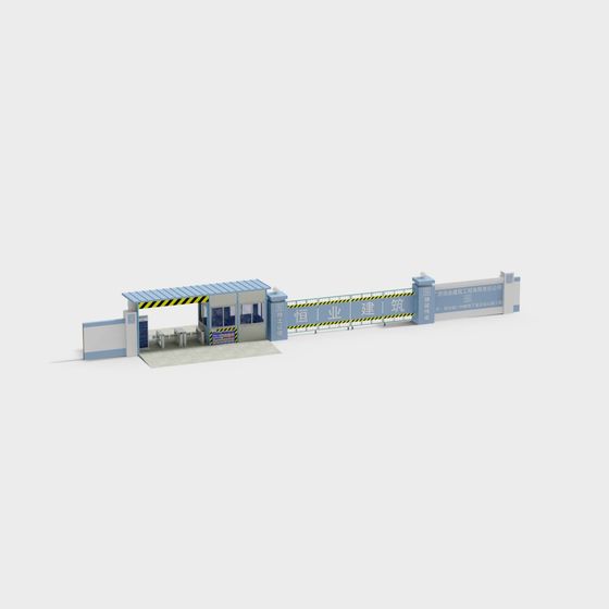 Industrial Entrance 3D model for Creative Projects