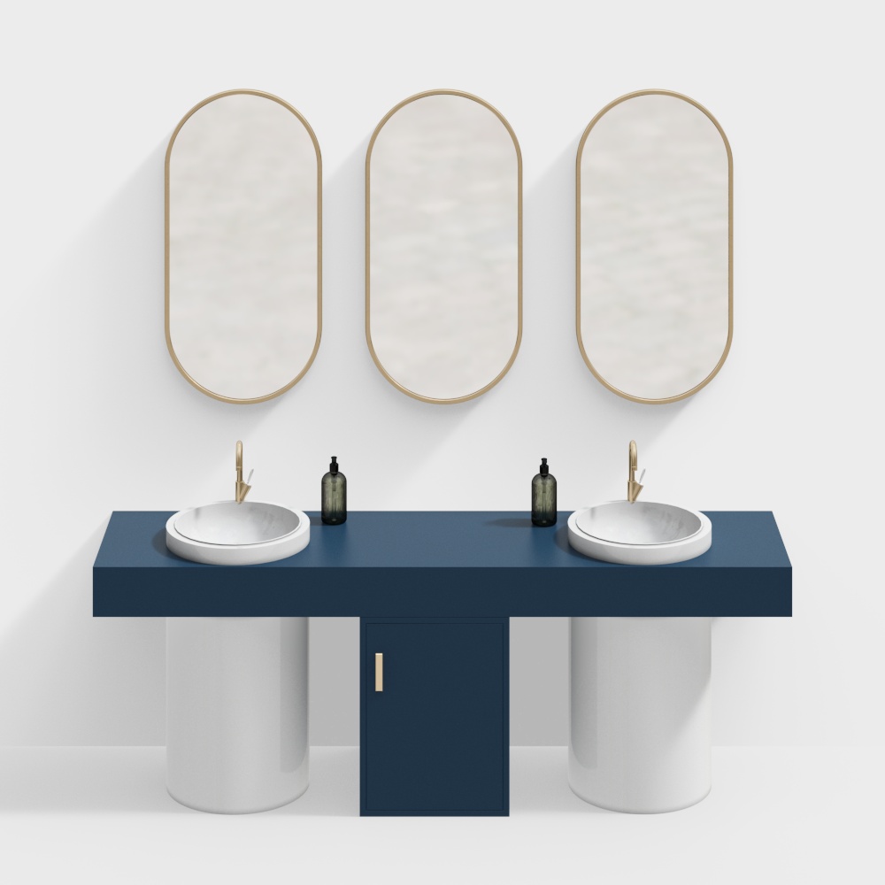 Lavabo de baño público moderno