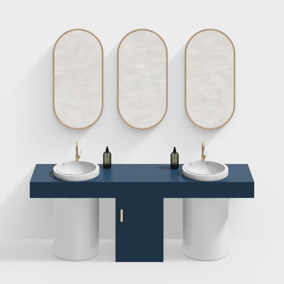 Lavabo de baño público moderno