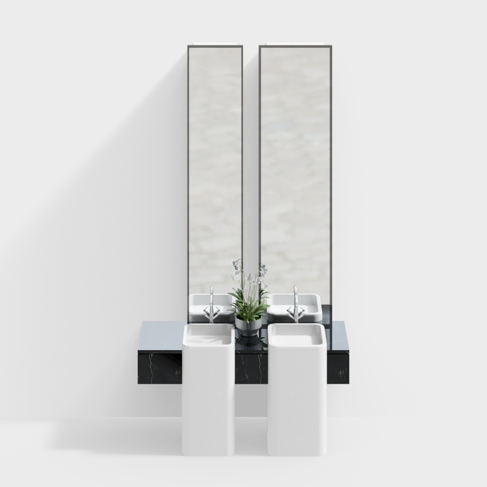 Évier de toilettes publiques moderne