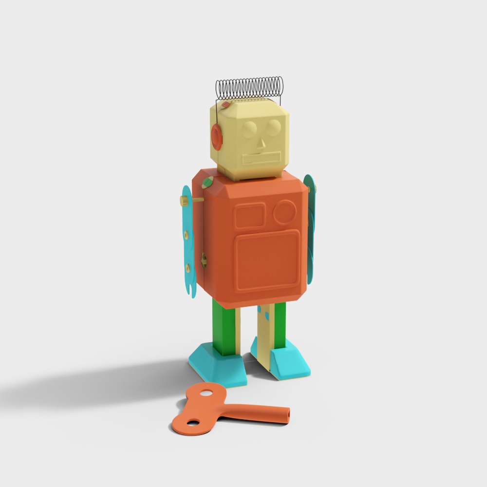 Retro Robot 3D Model for Creative Projects