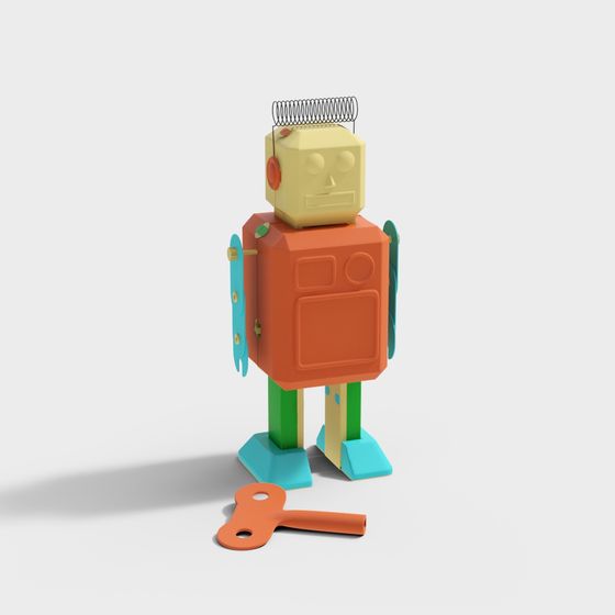 Retro Robot 3D Model for Creative Projects