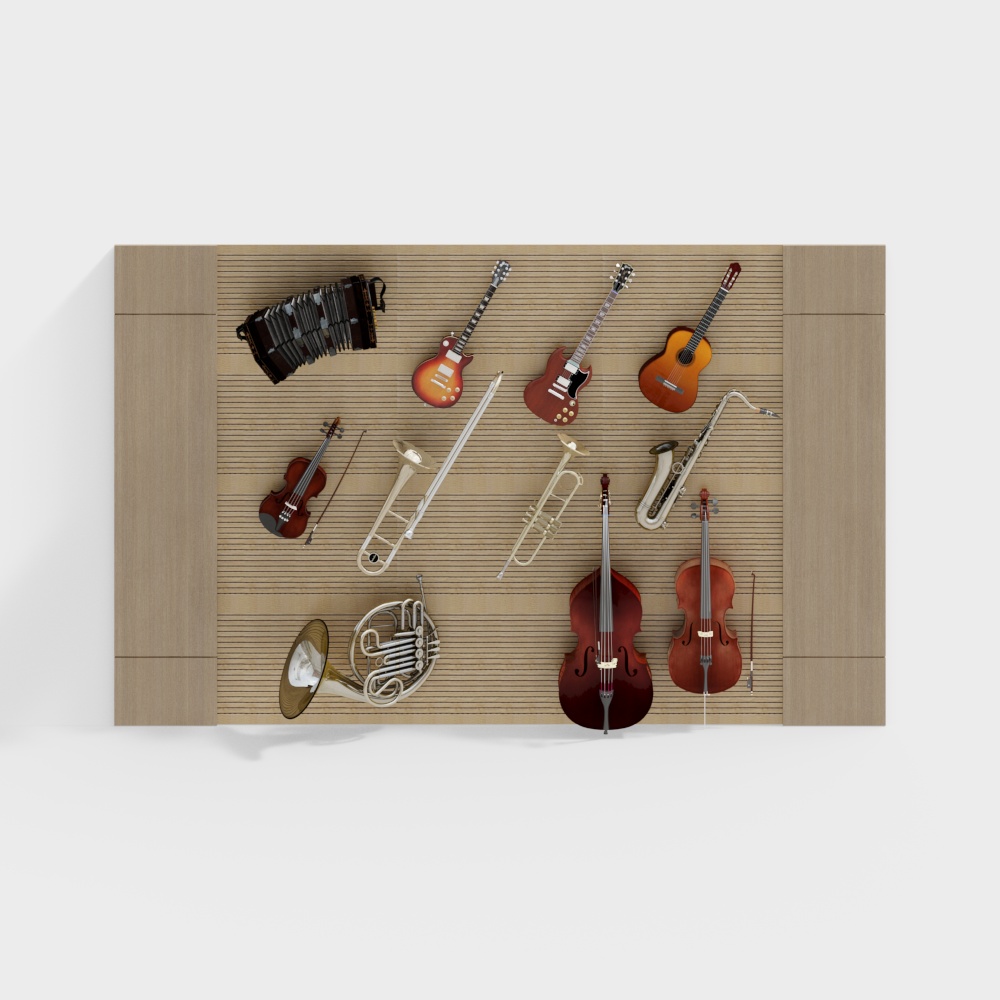Musical Instruments Wall 3D model