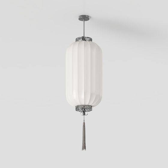 Elegant 3D Chandelier Model Inspired by Eastern Art