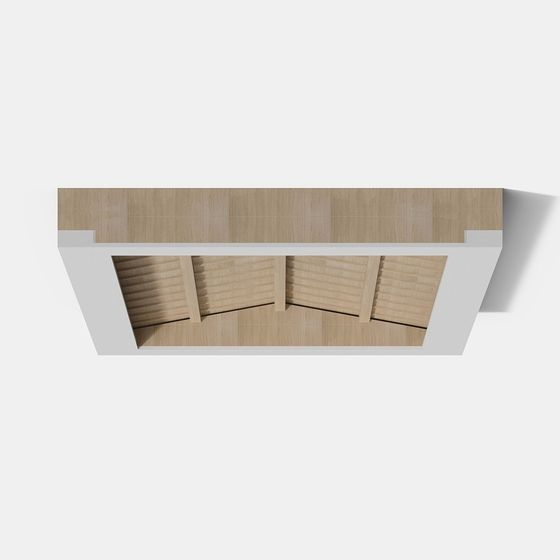 Minimalist Wooden Console 3D model for Modern Spaces