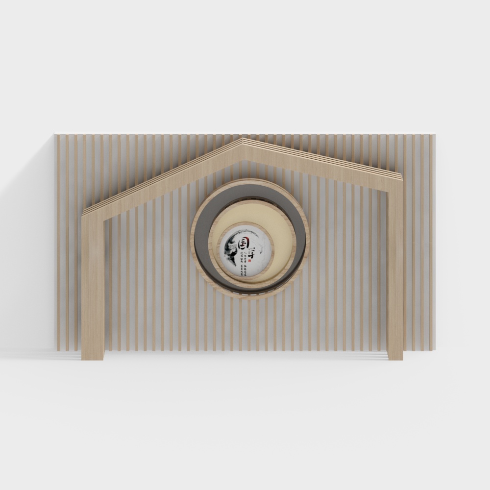 New Chinese-style Sinology classroom background wall