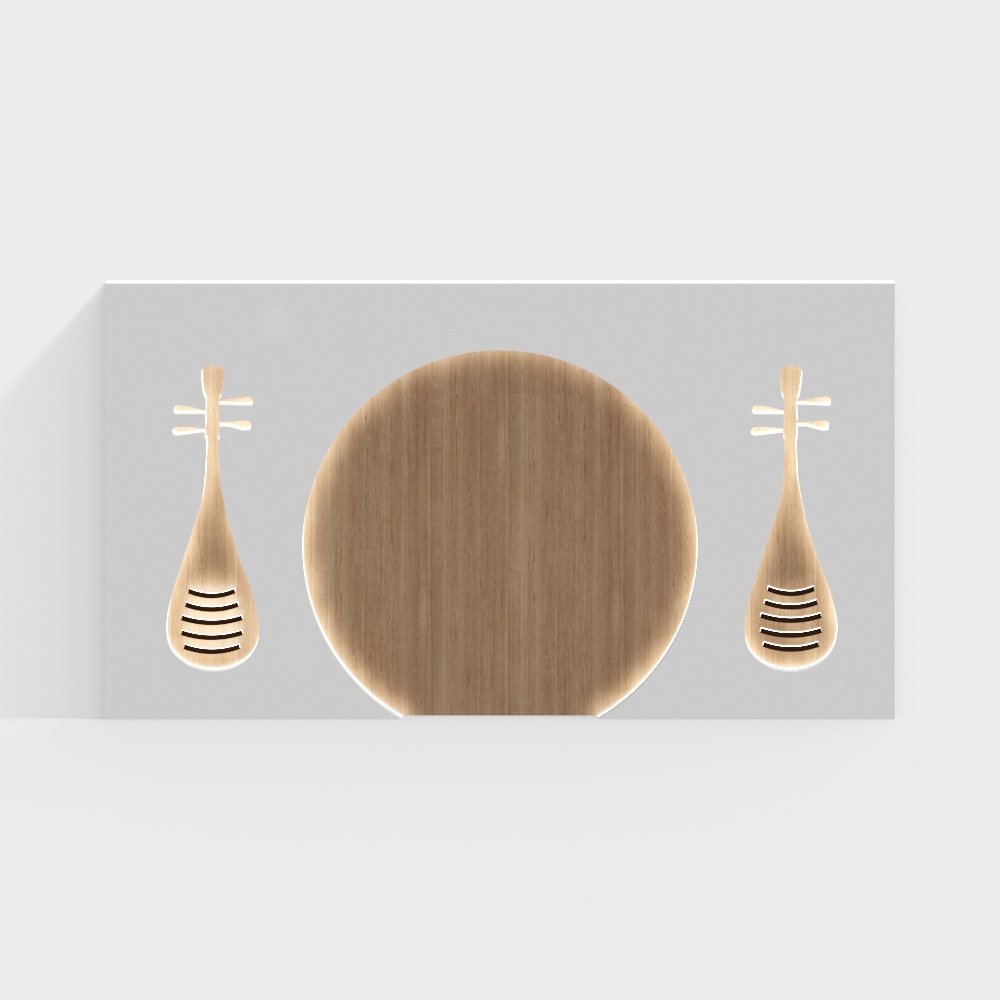 Background wall of modern music classroom