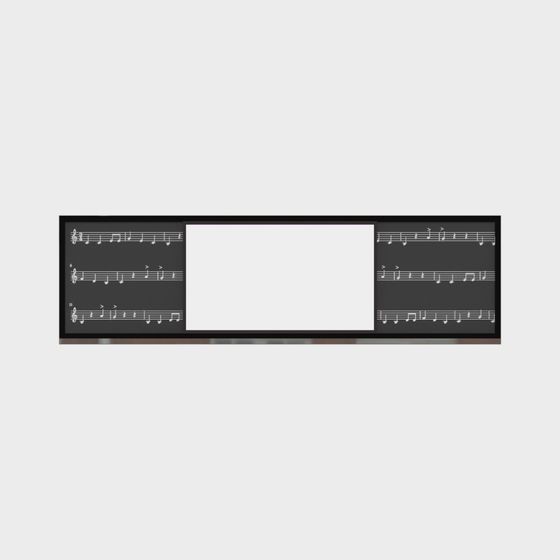 Bảng đen lớp học âm nhạc hiện đại