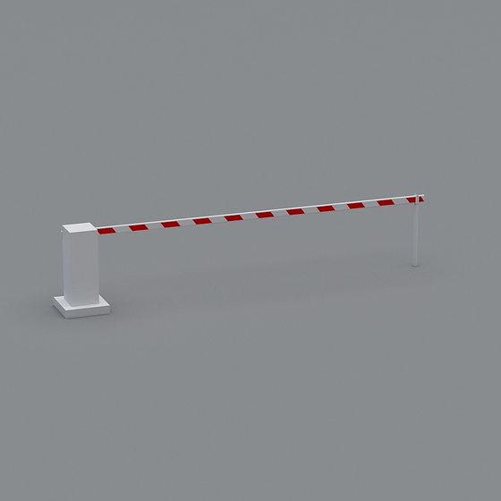 Stylish Retractable Barrier 3D model for Safety Settings