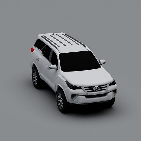 Stylish White SUV Low-Poly 3D model