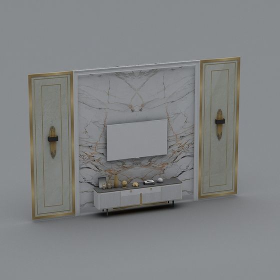 Marble TV Stand 3D model