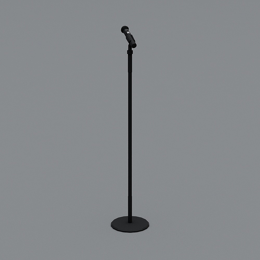 Minimalist Microphone Stand 3D model