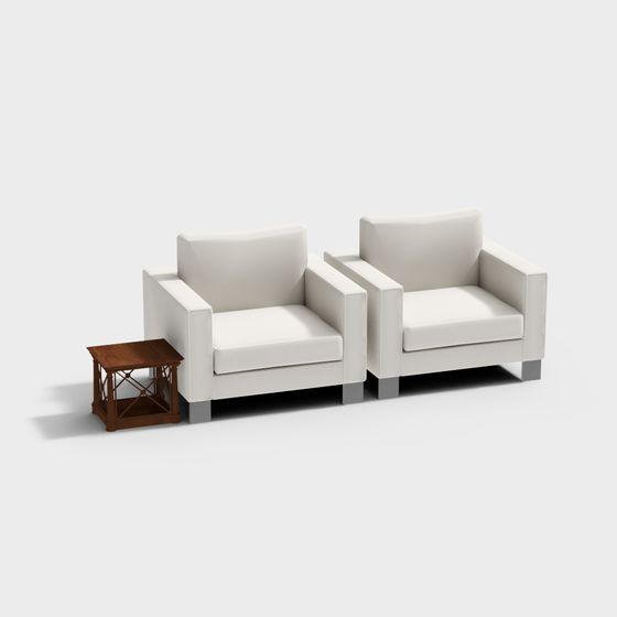 Stylish Urban Living Room Sofa 3D Model