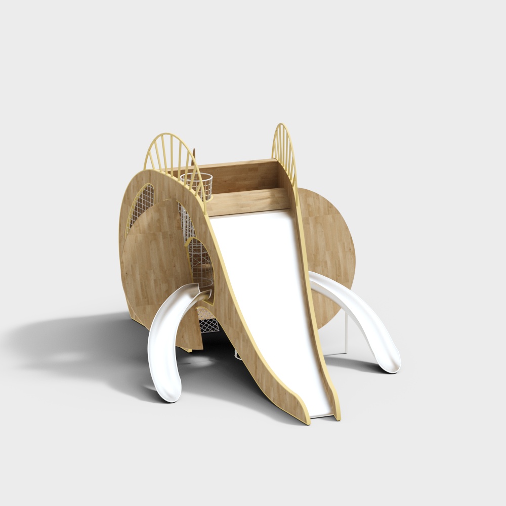Playful Slide 3D model for Creative Spaces