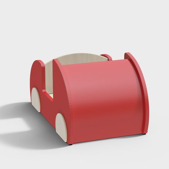 Delightful Low-Poly 3D Model Train for Children's Spaces