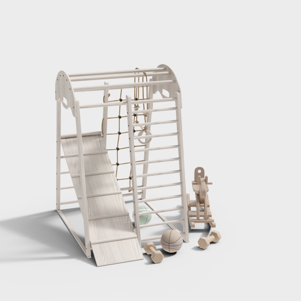 Modern kindergarten children's play area slide