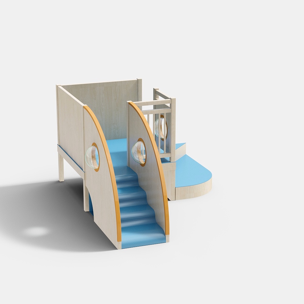 Modern kindergarten children's play area slide
