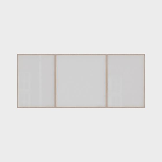 Minimalist Triptych Frame 3D model