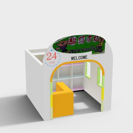 24-Hour Supermarket Entrance 3D model