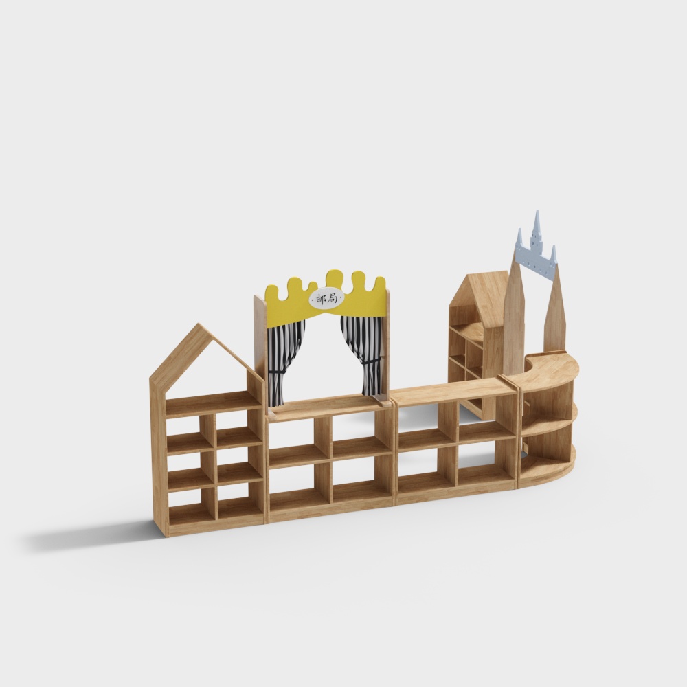 Modern kindergarten storage cabinet