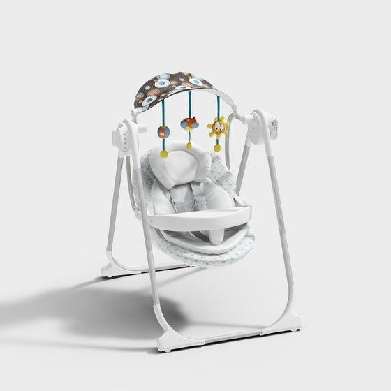 Charming Baby Cradle 3D model for Creative Designs