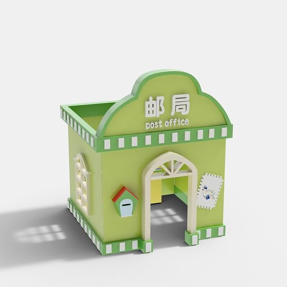 Charming Post Office 3D model