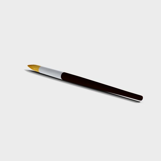 Stylish Low Polygon Brush 3D model for Creative Projects
