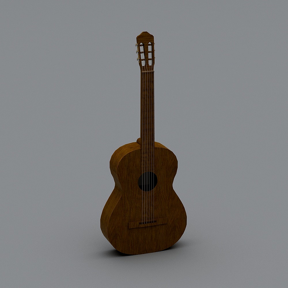 Classic Acoustic Guitar 3D model