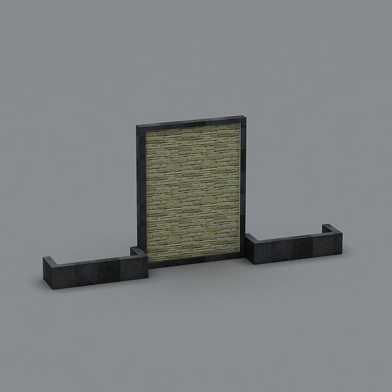 Elegant Low Polygon Wall 3D model for Creative Spaces