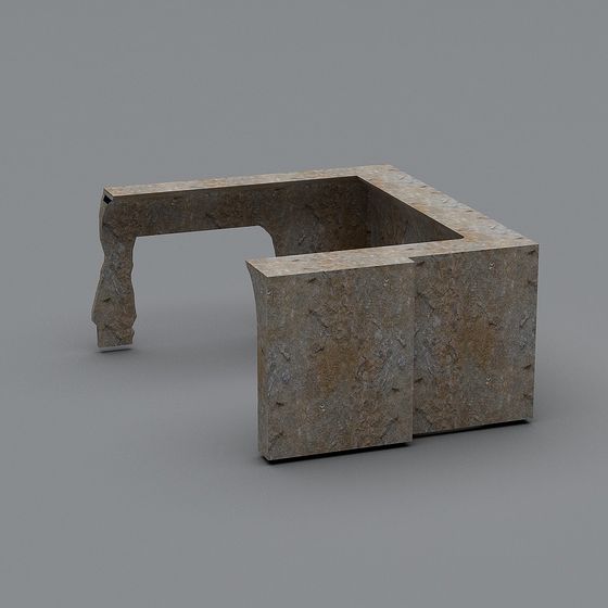 Rock Side Table 3D model for Creative Projects