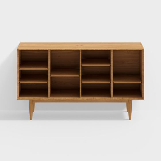 2つの黒い木製バーゲン多目的キャビネット