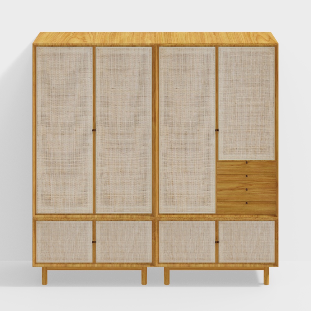 Two black wood for four seasons wardrobe AB cabinet