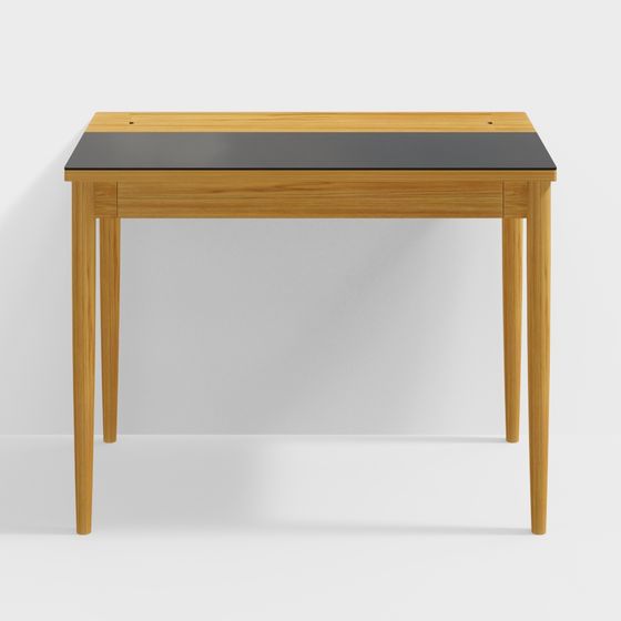 Bàn trang điểm sáng tối bằng gỗ đen 100cm