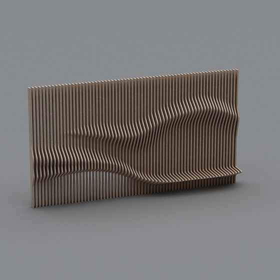 Wavy Wood Plank 3D model