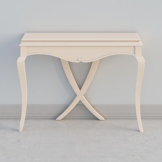 Linen Console Table 3D model for Elegant Interiors