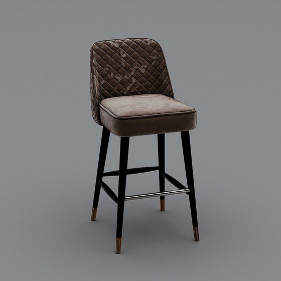 Elegant Low-Poly Bar Stool 3D model