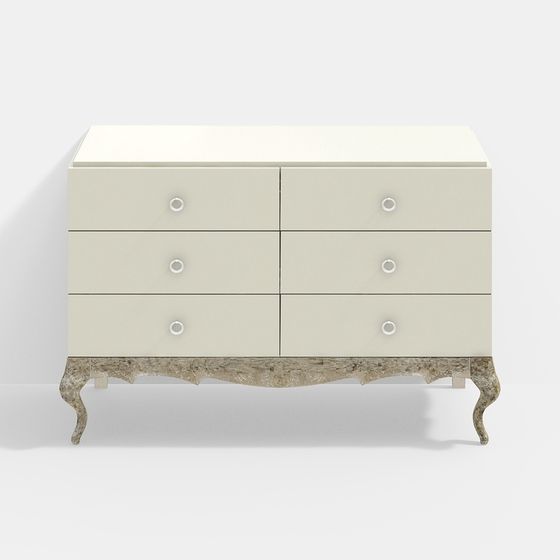 Vintage Luxury Dresser 3D Model