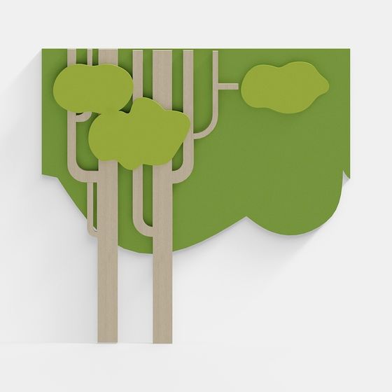 Abstract Thicket Low-Poly 3D model for Creative Projects