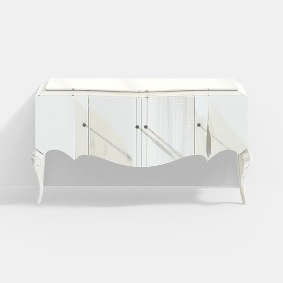 Wavy Art Side Cabinet 3D model