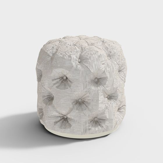 Vintage Stool 3D model in Low Poly Style