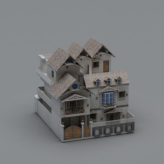 Urban Dream Low-Poly Residential Building 3D model