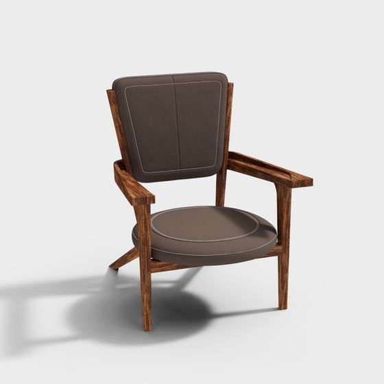 Retro Lounge Chair 3D model for Versatile Spaces