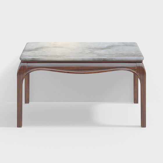 Elegant Marble Top Coffee Table 3D model