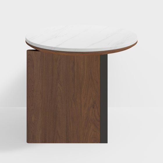 Stylish Minimalist Round Table 3D model