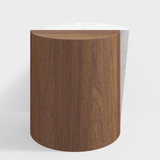 Minimalist Round Stool 3D model Design