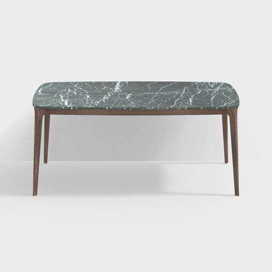Elegant Green Marble Dining Table 3D model