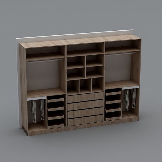 Urban Closet Low-Poly 3D Model for Modern Spaces
